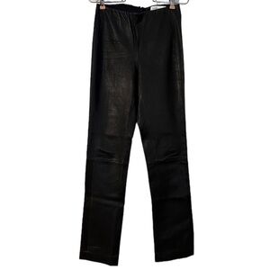 Derek Lam 10 Crosby Lamb Leather Skinny Pants in Black